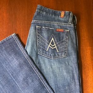 🍂SALE 👉🏼Like New👈🏼 7 for All Mankind “A” Pocket Jeans Size 27 / Size 4-6